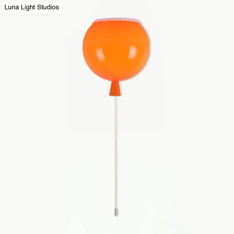 Modern Led Balloon Flush Mount Ceiling Light For Kindergartens Orange / 8