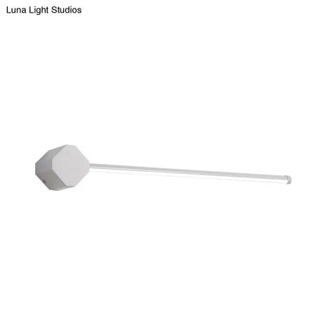 Modern Led Bathroom Sconce With Sleek Black/White Finish Slim Linear Acrylic Shade - 16/23.5 Long