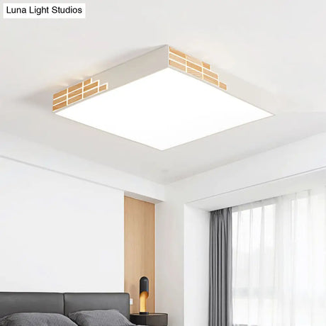 Modern Led Bedroom Flushmount Lighting In White - 16’/19.5’/23.5’ Width