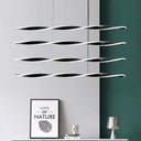 Modern Led Black Spiral Chandelier Pendant Light For Dining Room