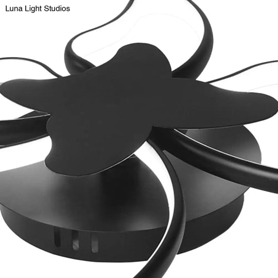 Modern Led Butterfly Ceiling Light - Acrylic Flush Mount For Bedroom