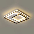 Modern Led Ceiling Lamp - Black Flush - Mount Light Fixture With Acrylic Shade / 16.5’ White