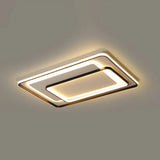 Modern Led Ceiling Lamp - Black Flush - Mount Light Fixture With Acrylic Shade / 35.5’ Remote