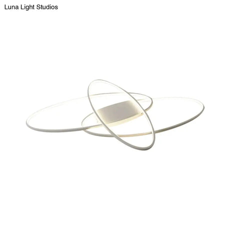 Modern Led Ceiling Lamp For Boys Bedroom - Warm/White Light Black/White