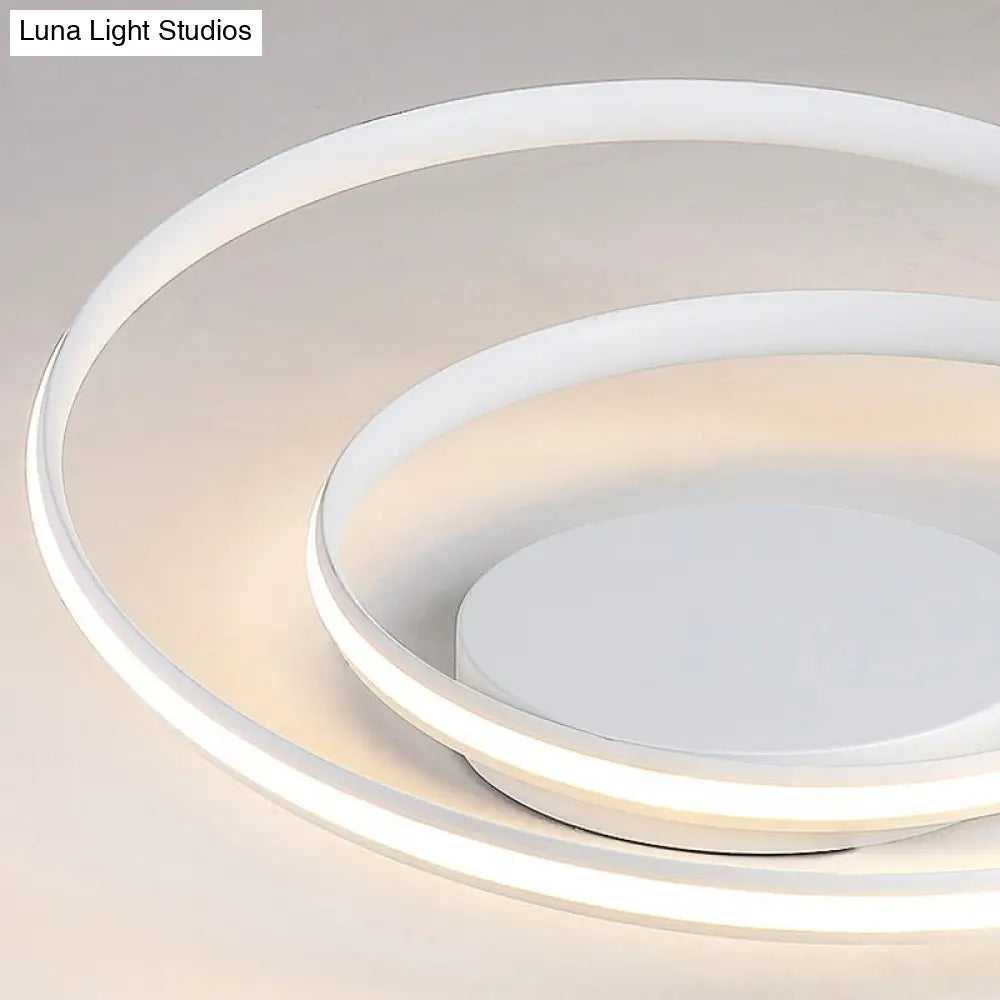Modern Led Ceiling Lamp For Kid’s Bedroom & Hallway - Acrylic Strap Circle Mount