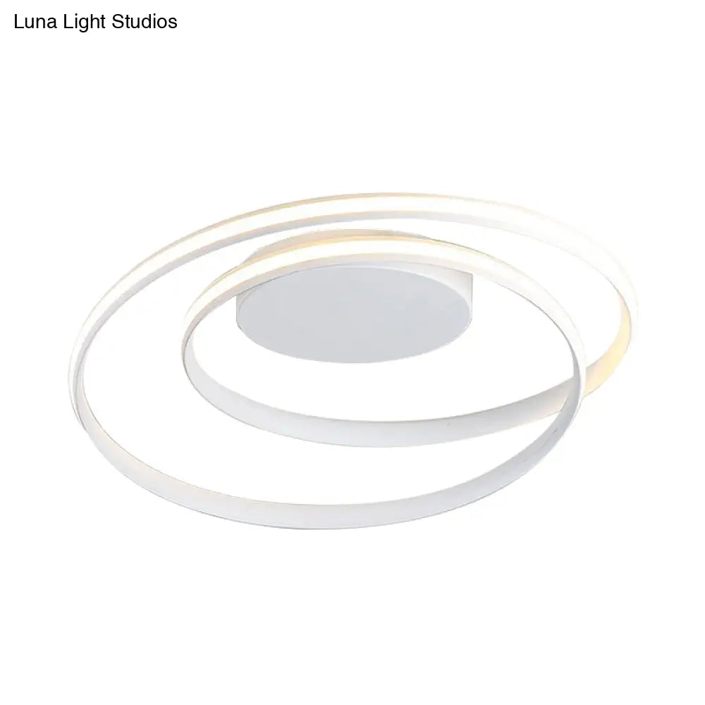 Modern Led Ceiling Lamp For Kid’s Bedroom & Hallway - Acrylic Strap Circle Mount