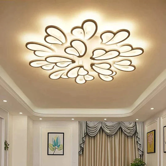 Modern Led Ceiling Light Butterfly Lamp Shape With Remote Control Acrylic Lights For Living Room