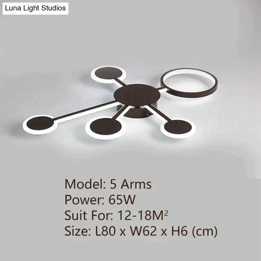 Modern Led Ceiling Light Remote Control For Living Room Bedroom Study Indoor Home Fixtures