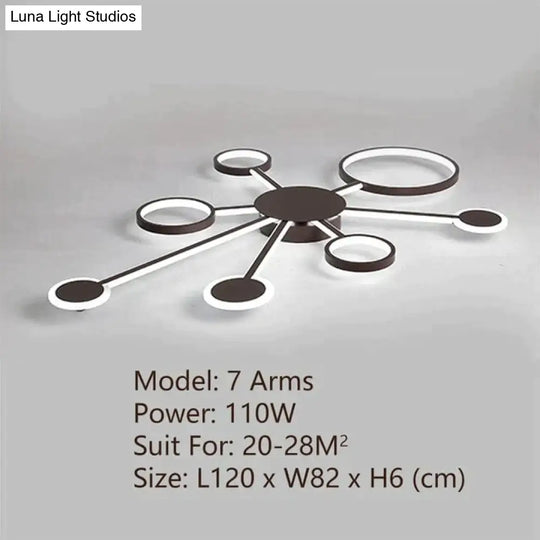 Modern Led Ceiling Light Remote Control For Living Room Bedroom Study Indoor Home Fixtures