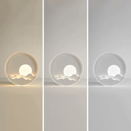Modern Led Ceiling Light - Stylish Metal Flush Mount For Living Room White Shade / 23.5’ Third Gear