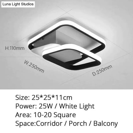 Modern Led Ceiling Light Warm Or Cool White For Living Room Corridor Balcony Surface Mounted Lights