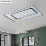 Modern Led Ceiling Light With Metal Shade In Warm/White - 16.5’/20.5’/35.5’ Sizes Available