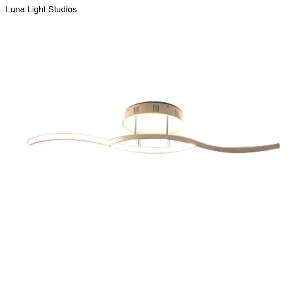 Modern Led Ceiling Lights For Living Room Bedroom Study Foyer Home Round Lamp Matte Black/White