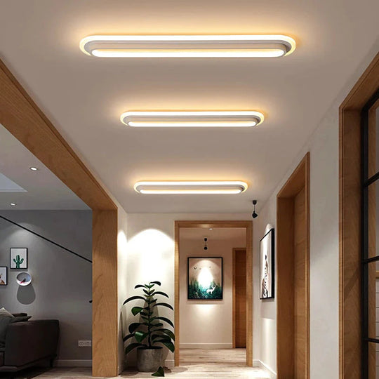 Moderne LED Decke Lichter Für Wohnzimmer Korridor Weiß Schwarz Oberfläche Montiert Lampe