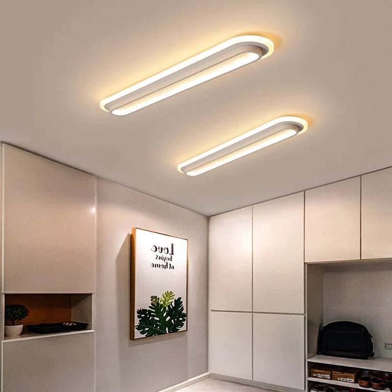 Moderne LED Decke Lichter Für Wohnzimmer Korridor Weiß Schwarz Oberfläche Montiert Lampe