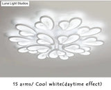 Modern Led Ceiling Lights For Living Room Dining Bedroom Foyer Luminaries White Frame Lamps Input