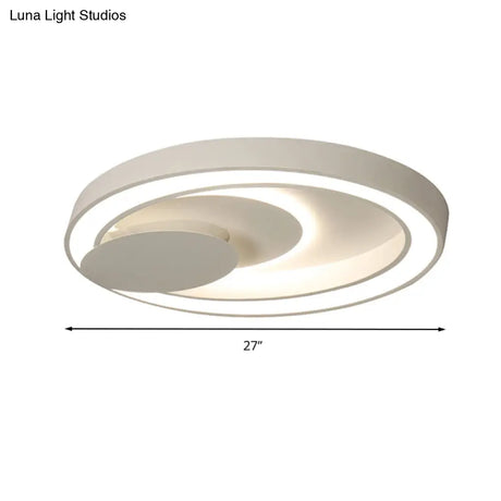 Modern Led Ceiling Mount Light In White For Kid’s Bedroom