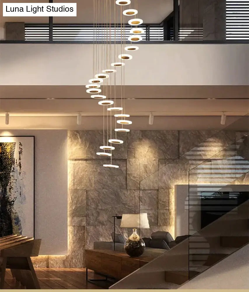 Modern LED Chandelier Living Room Pendant Lamp Bedroom Fixtures Stairs Suspended Lights Restaurant HangingC Lighting