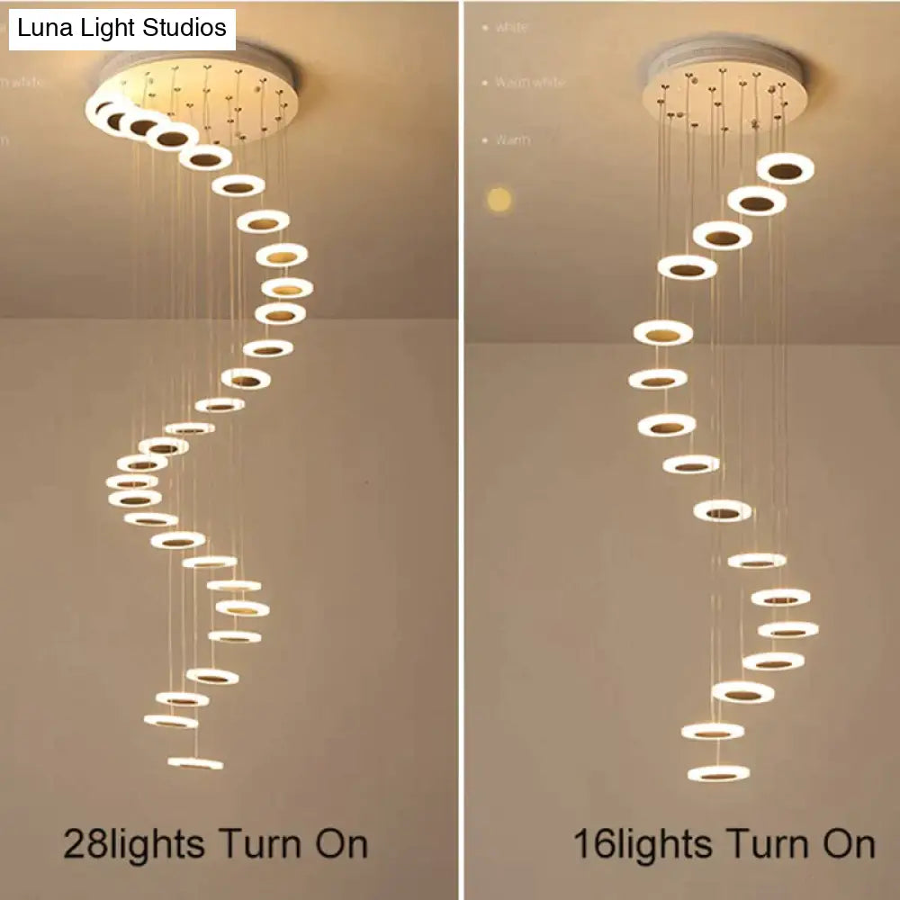 Modern LED Chandelier Living Room Pendant Lamp Bedroom Fixtures Stairs Suspended Lights Restaurant HangingC Lighting