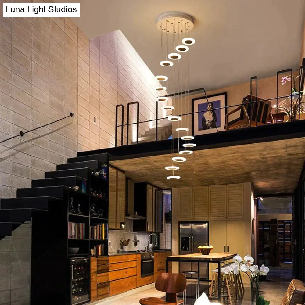 Modern LED Chandelier Living Room Pendant Lamp Bedroom Fixtures Stairs Suspended Lights Restaurant HangingC Lighting
