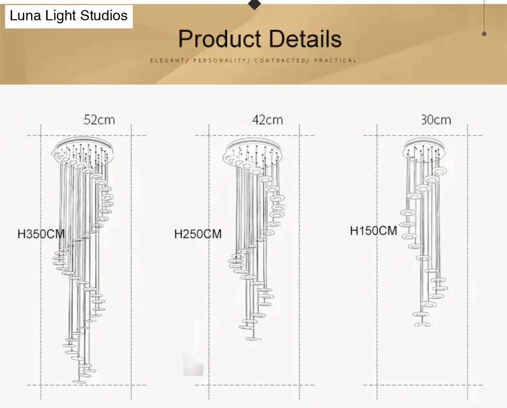 Modern LED Chandelier Living Room Pendant Lamp Bedroom Fixtures Stairs Suspended Lights Restaurant HangingC Lighting