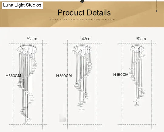 Modern LED Chandelier Living Room Pendant Lamp Bedroom Fixtures Stairs Suspended Lights Restaurant HangingC Lighting
