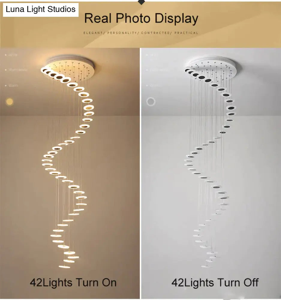 Modern LED Chandelier Living Room Pendant Lamp Bedroom Fixtures Stairs Suspended Lights Restaurant HangingC Lighting