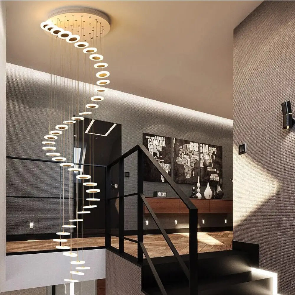 Modern LED Chandelier Living Room Pendant Lamp Bedroom Fixtures Stairs Suspended Lights Restaurant HangingC Lighting