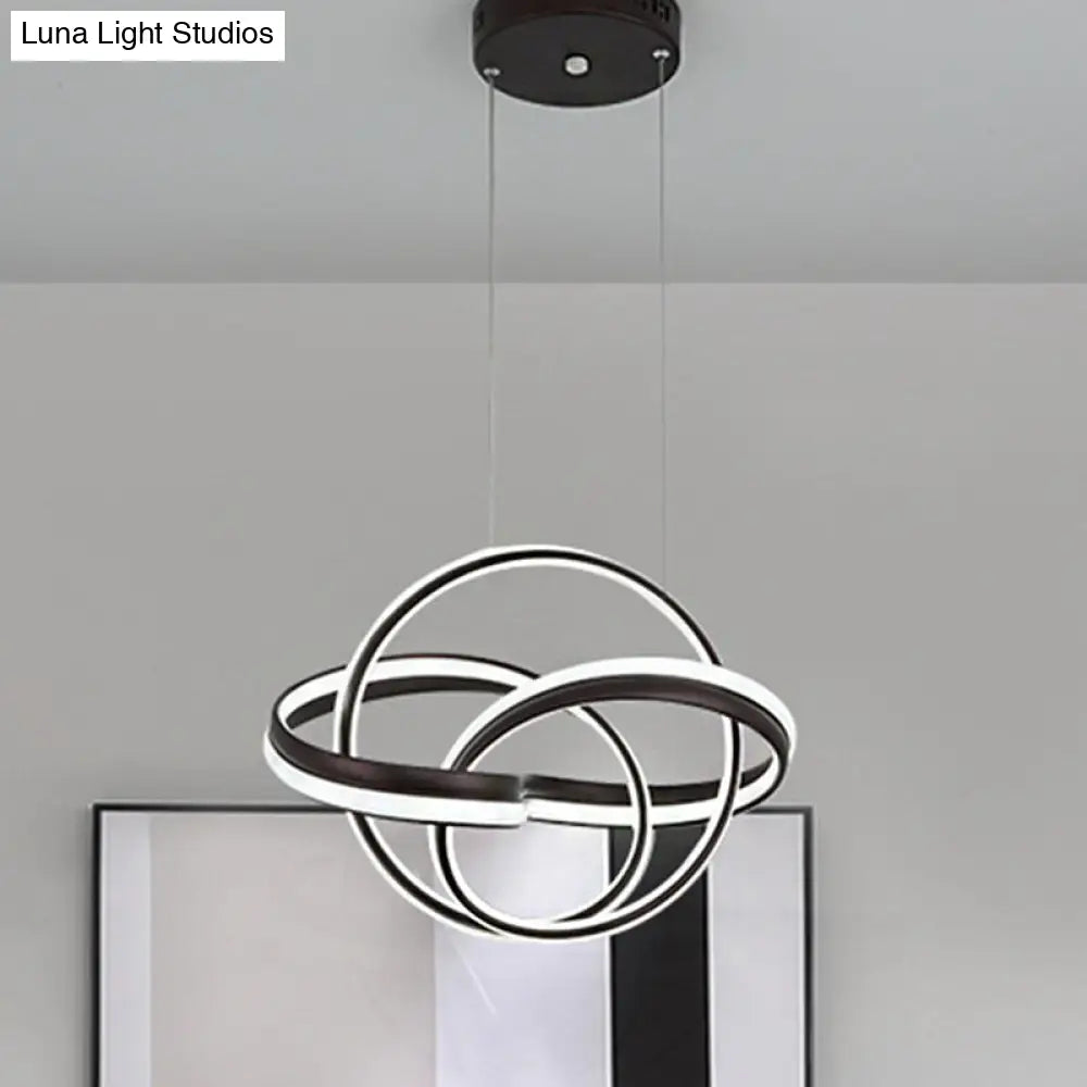 Minimalist Led Chandelier Light: Sleek Acrylic Finish Perfect For Living Room