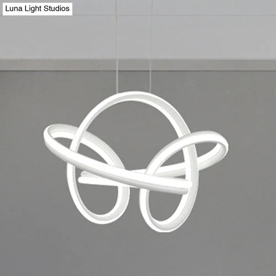 Minimalist Led Chandelier Light: Sleek Acrylic Finish Perfect For Living Room