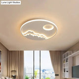 Modern Led Circle Ceiling Light With Acrylic Shade In Warm/White 17’/20.5’/25’ Diameter -