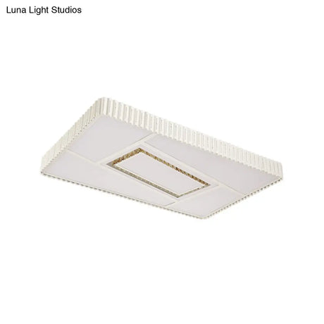Modern Led Crystal Ceiling Flush Mount Lamp With Multi-Pattern Design