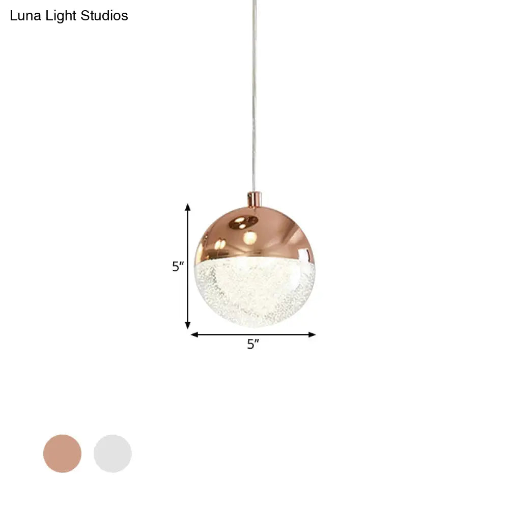 Modern Led Crystal Pendant Light With Chrome/Gold Finish- Perfect For Dining Room