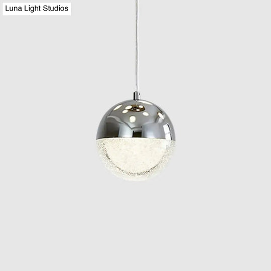 Modern Led Crystal Pendant Light With Chrome/Gold Finish- Perfect For Dining Room