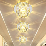 Modern Led Crystal Petal Flush Mount Light Fixture - Warm/White/Multi Color Lighting For Living Room