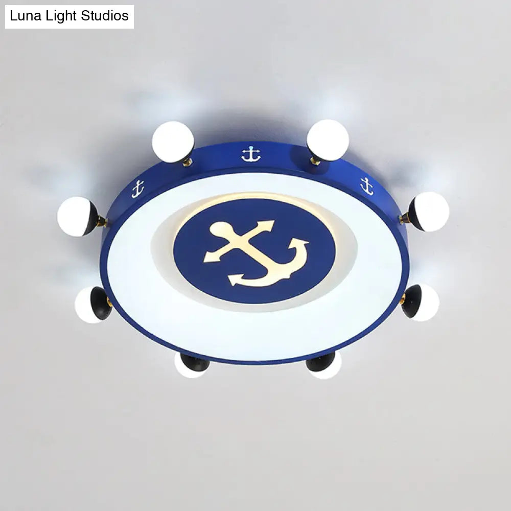Modern Led Flush Mount Ceiling Light For Childrens Room - Circle Shape