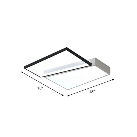 Modern Led Flush Mount Light For Bedroom Ceiling With Sleek Acrylic Shade White / 18