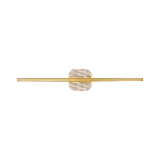 Modern Led Gold Linear Wall Mount Light In Warm/White 23.5/31.5 Width