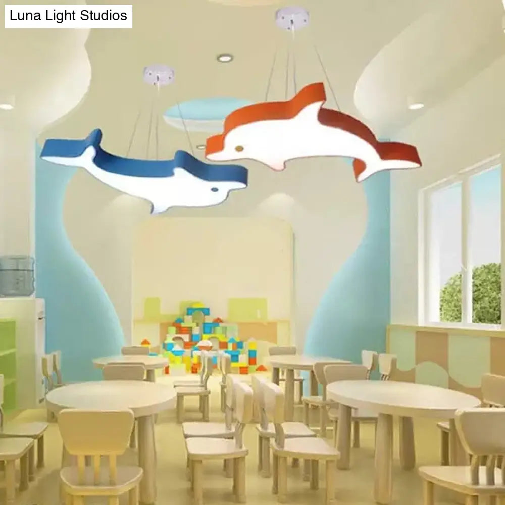 Modern Led Kitchen Pendant Light Delightful Dolphin Acrylic Ceiling Hanging Fixture