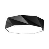 Modern Led Metal Flush Mount Lighting With Concave/Convex Shape - White/Black Ceiling 16/19.5/23.5