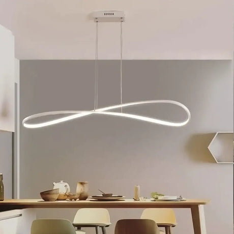 Modern Led Pendant Lights For Dining Room Kitchen Room Home Deco Pendant Lamp Matte Black/White Finished Matte White