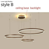 Modern Led Pendant Lights For Living Dining Room Dimmable Suspension Luminaire Suspendu Circular