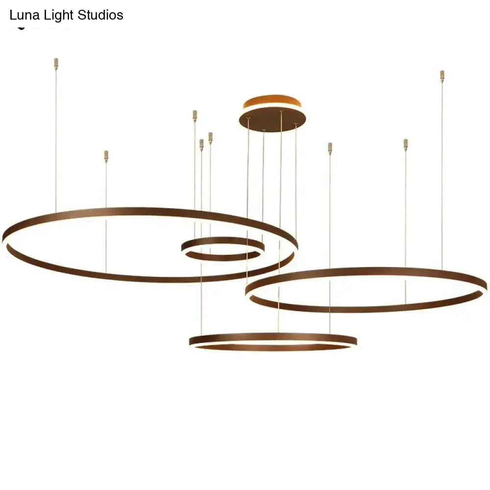 Modern Led Pendant Lights For Living Dining Room Dimmable Suspension Luminaire Suspendu Circular