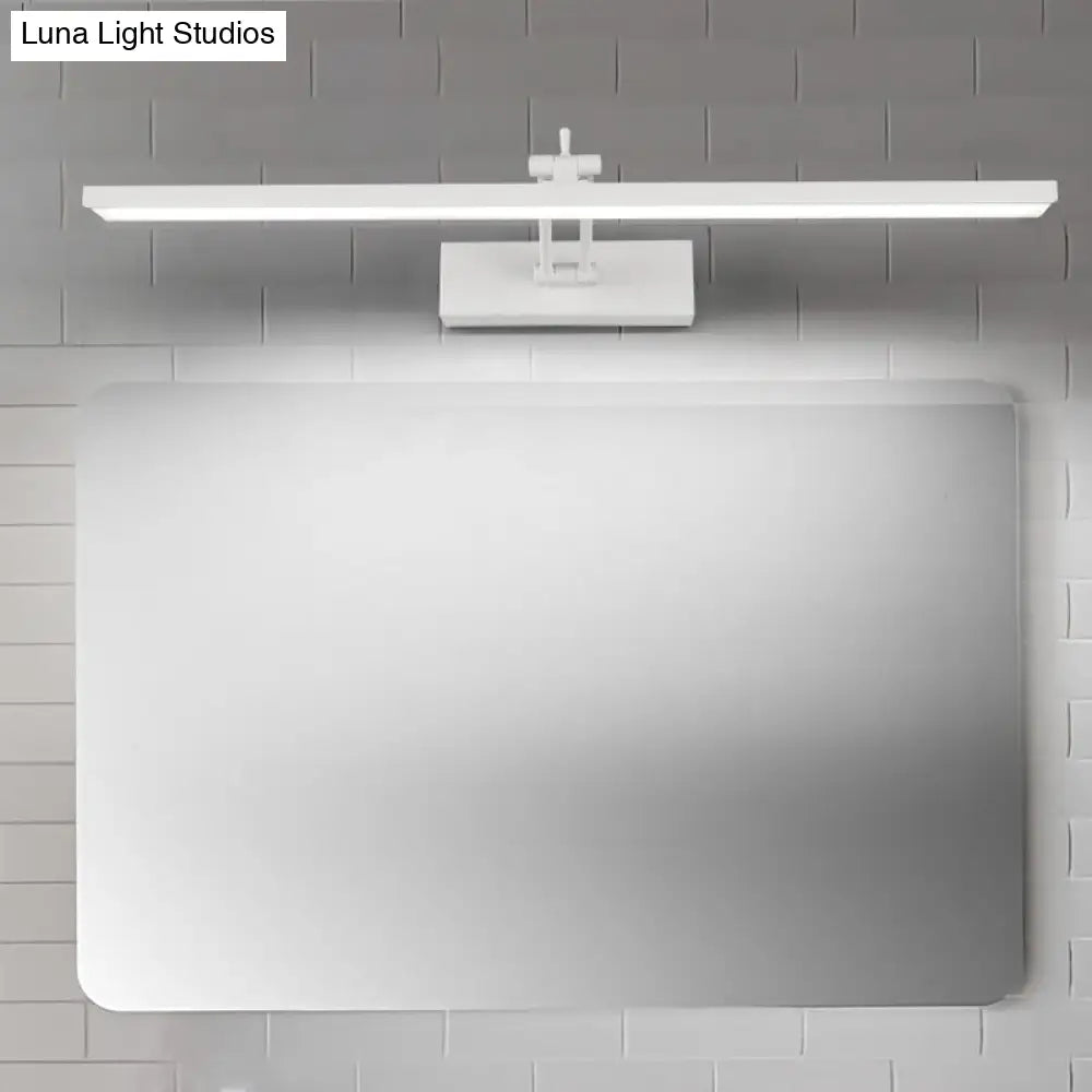 Modern Led Rotatable Vanity Wall Sconce With Acrylic Shade For Bathrooms