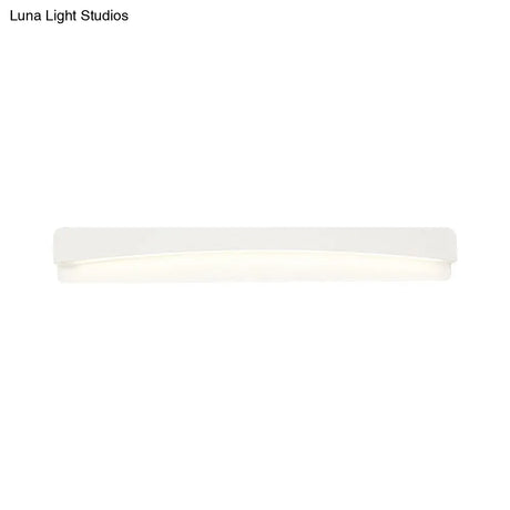 Modern Led Vanity Light Fixture - Wall Mounted Acrylic Rectangular Design In Natural White