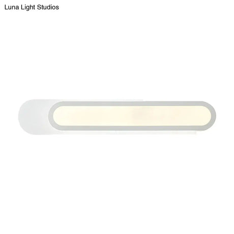 Modern Led Vanity Light With Acrylic Shade - White Wall Sconce Warm/White 12/18/20 Wide