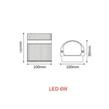 Modern Led Wall Light Outdoor Ip65 Waterproof Aluminum Black Lamps Porch Garden Lamp 6W 12W 110V