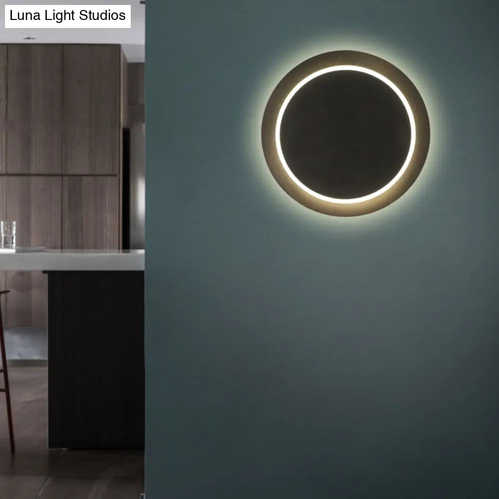Modern Led Wall Light: Stylish Acrylic Sconce For Kitchen Or Childs Bedroom Black