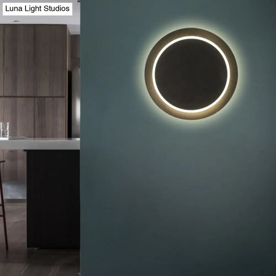 Modern Led Wall Light: Stylish Acrylic Sconce For Kitchen Or Childs Bedroom Black