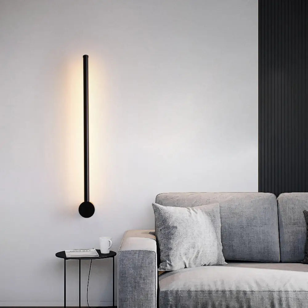 Modern Led Wall Mount Light - Stick Shape Acrylic Design For Living Room Black / 23.5 White